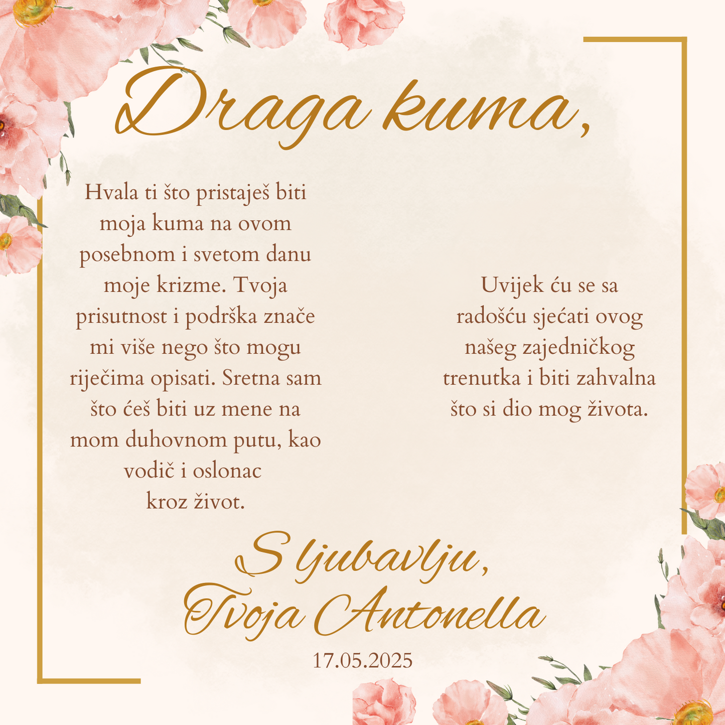 Draga Kumo - Perzonalizacija