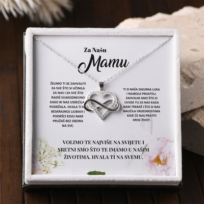 Za Našu Mamu - 925 Srebrena Ogrlica sa Emotivnom Porukom - Moments & Co HR